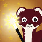 Hermelinen som håller i en trollstav.