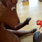 Spindeln tillsammans med Mamma Mu.