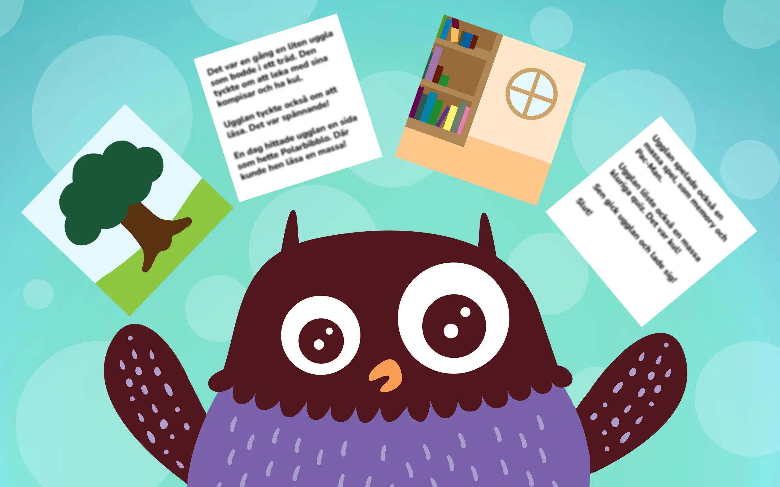 Polarugglan med en bildberättelse.