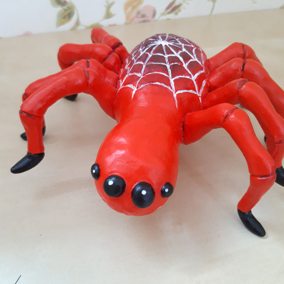 Närbild på spindeln.